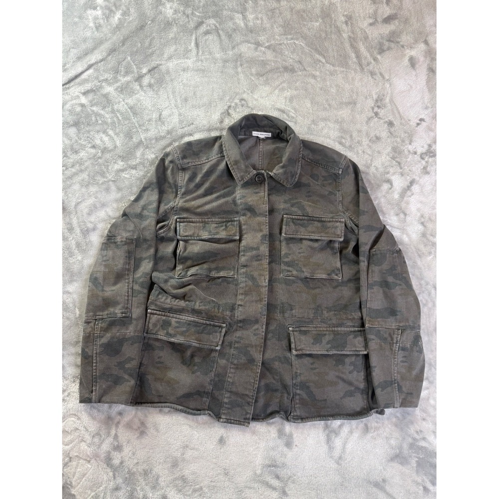 Standard James Perse Jacket Mens M Multicolor Reinforced Elbow Patches Camo